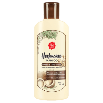 perawatan rambut alami Herbacare Shampo Smooth & Shine Revival